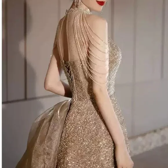 Sparkling Formal Ballgown Maxi Dress - Picture 2 of 5